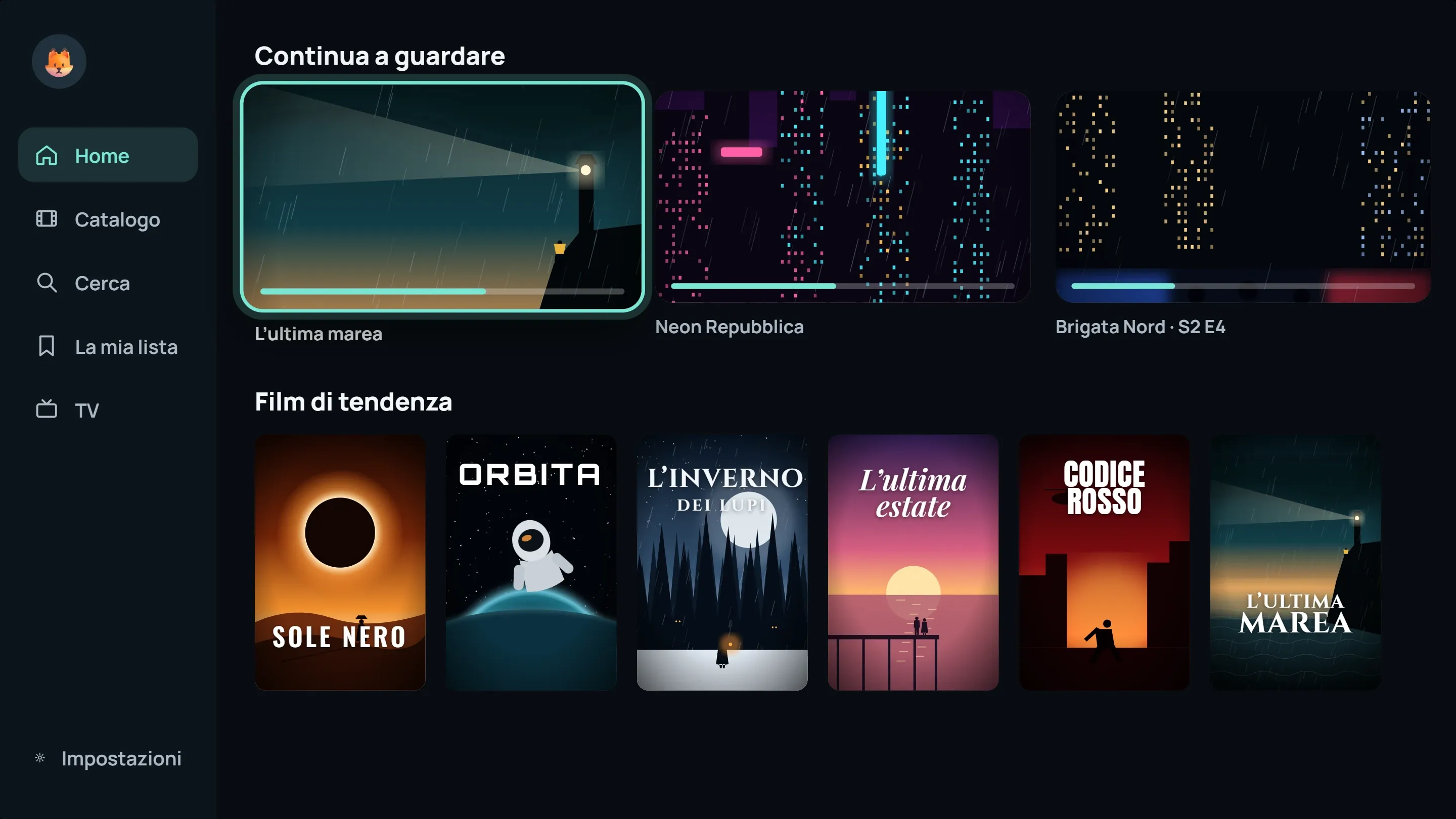 Home di ModelTV su un televisore: riprendi la visione e film di tendenza